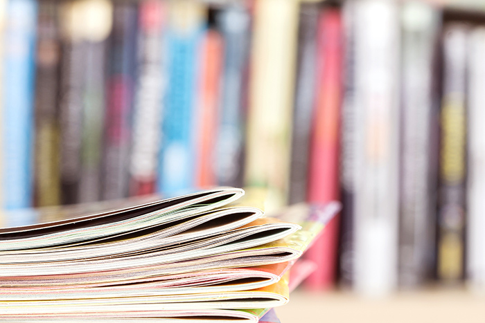 stack of magazines on table ot practice